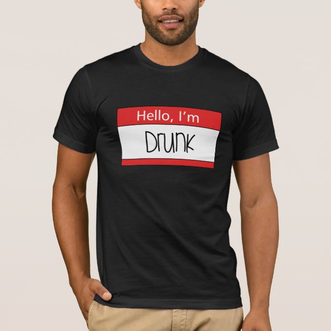 Camiseta Hola, estoy borracho. (Anverso)