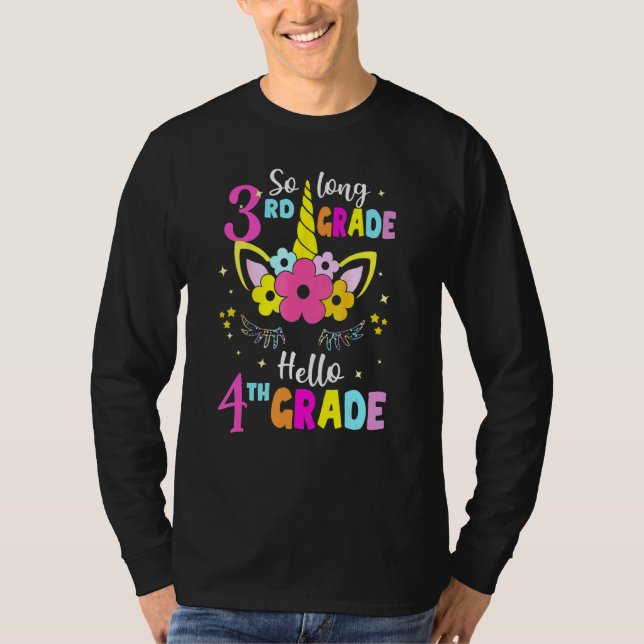 Camiseta Hola estudiante de 4º grado de Unicornio (Anverso)