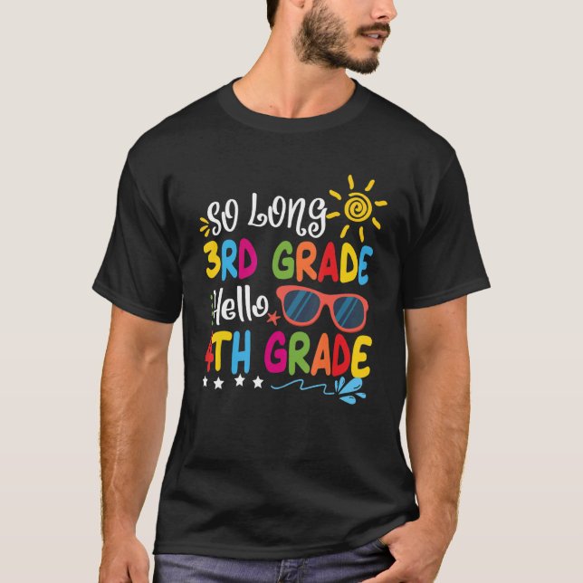 Camiseta Hola estudiante de cuarto grado de tercer curso (Anverso)