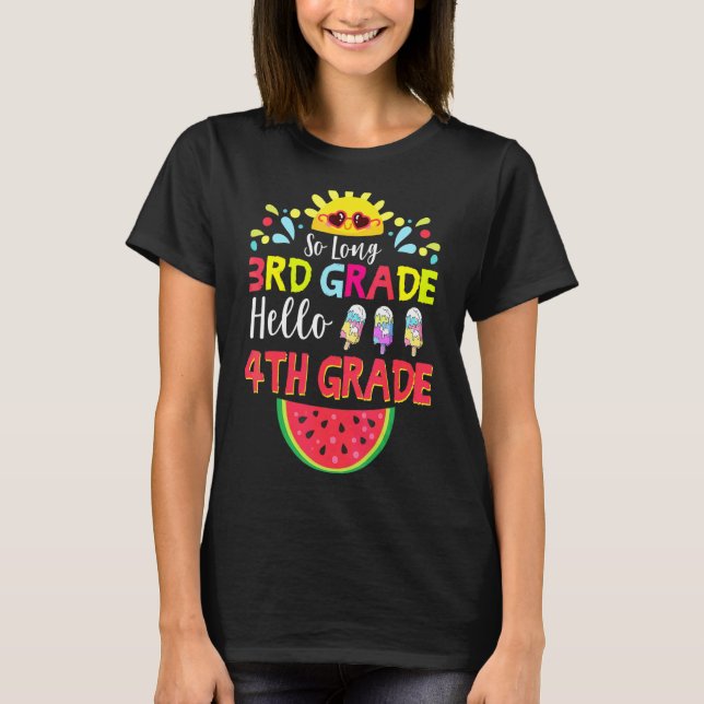 Camiseta Hola estudiante de cuarto grado de tercer curso (Anverso)