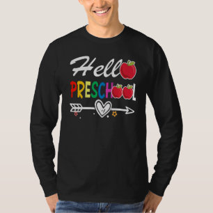 Camiseta Hola Estudiante De Enseñanza De Corazón De Preesco