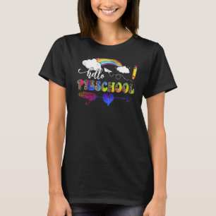 Camiseta Hola Estudiante De Enseñanza De Corazón De Preesco