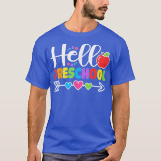 Camiseta Hola Estudiante De Enseñanza De Corazón De Preesco