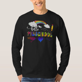 Camiseta Hola Estudiante De Enseñanza De Corazón De Preesco