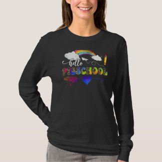 Camiseta Hola Estudiante De Enseñanza De Corazón De Preesco