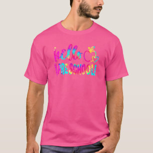 Camiseta Hola Estudiante De Enseñanza De Tejido De Pata De