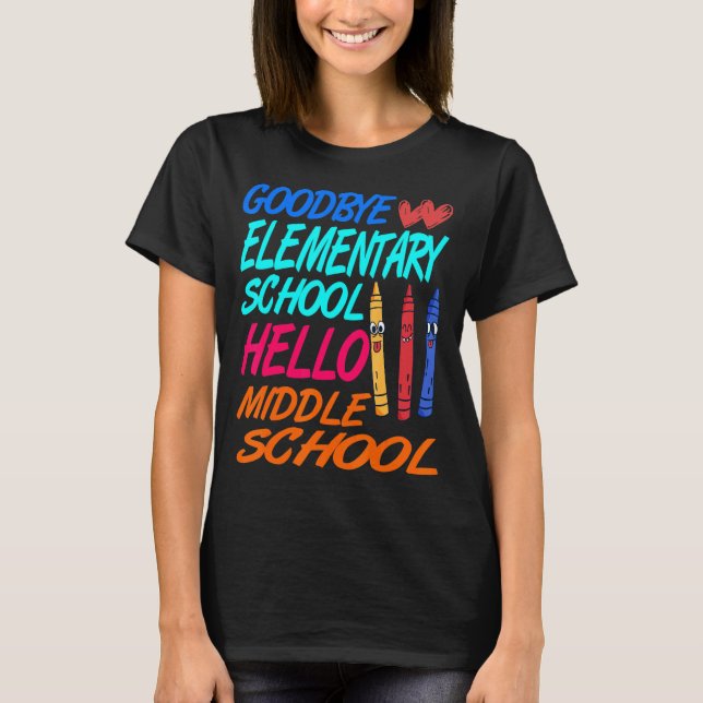 Camiseta Hola estudiante de grado de secundaria presente (Anverso)