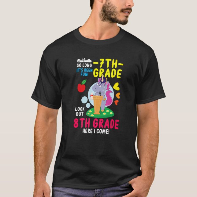 Camiseta Hola, estudiante de octavo grado de vuelta a la un (Anverso)