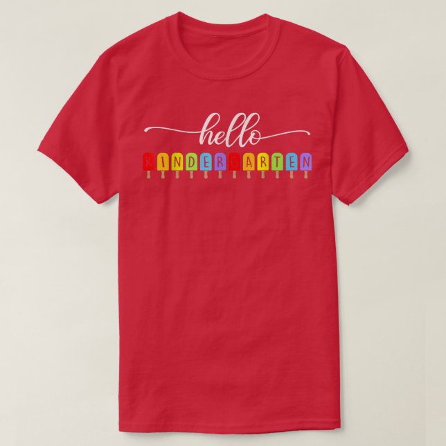 Camiseta Hola estudiante de posgrado en kindergarten (Diseño del anverso)