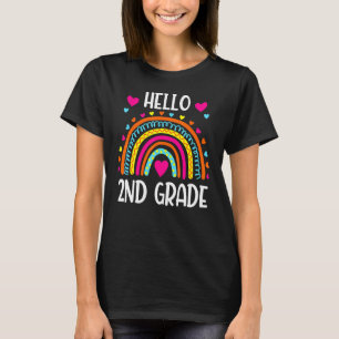 Camiseta Hola, estudiante de segundo grado del Rainbow Stud