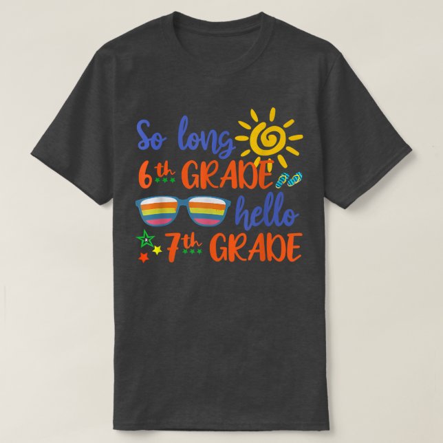 Camiseta Hola estudiante de séptimo grado a 6º grado  (Diseño del anverso)