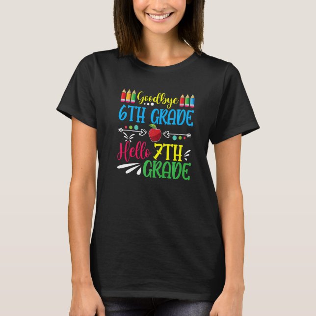 Camiseta Hola, estudiante de séptimo grado de vuelta a la e (Anverso)