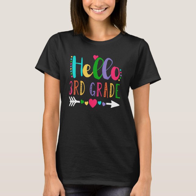 Camiseta Hola, estudiante de tercer grado de profesores de  (Anverso)
