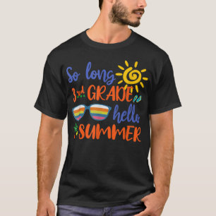 Camiseta Hola, estudiante de tercer grado Hola de verano