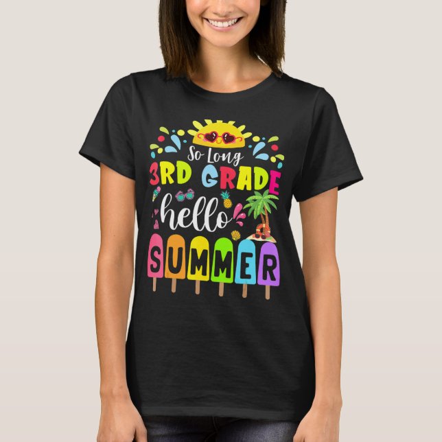Camiseta Hola estudiante de verano de 3° grado (Anverso)