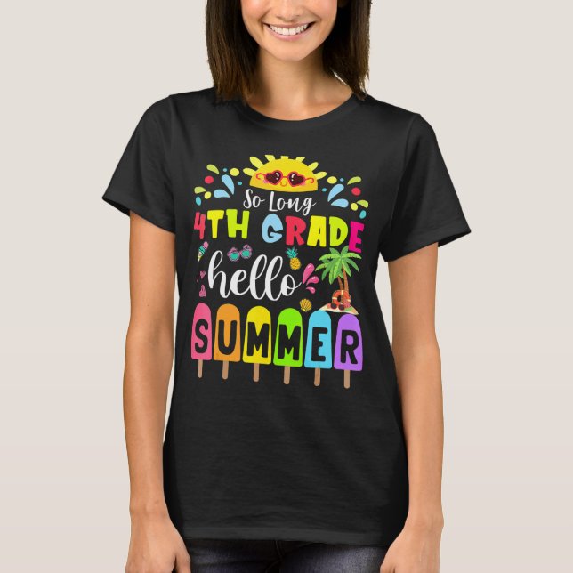 Camiseta Hola, estudiante de verano de 4º grado (Anverso)