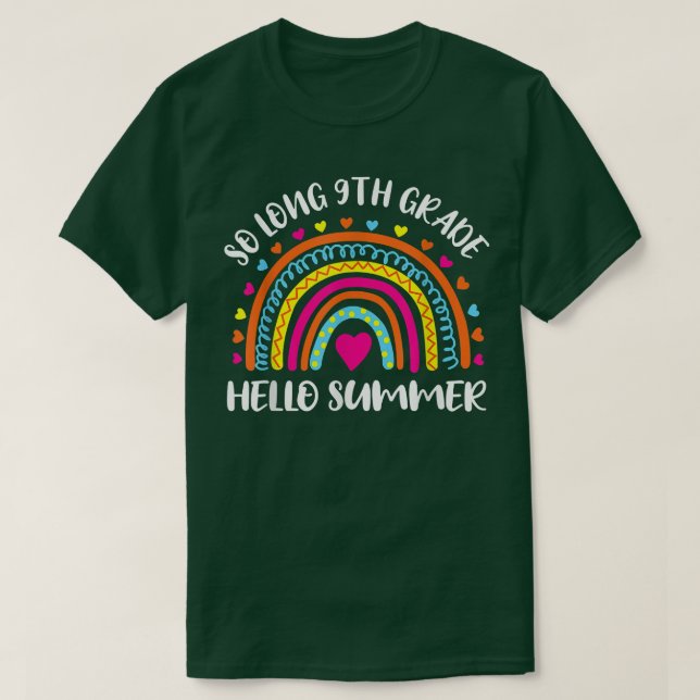 Camiseta Hola, estudiante de verano de noveno grado (Diseño del anverso)
