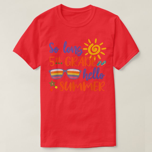 Camiseta Hola, estudiante de verano de quinto curso (Diseño del anverso)
