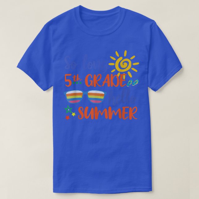 Camiseta Hola, estudiante de verano de quinto curso (Diseño del anverso)