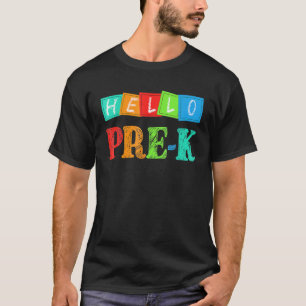 Camiseta Hola estudiante preescolar de primer día escolar
