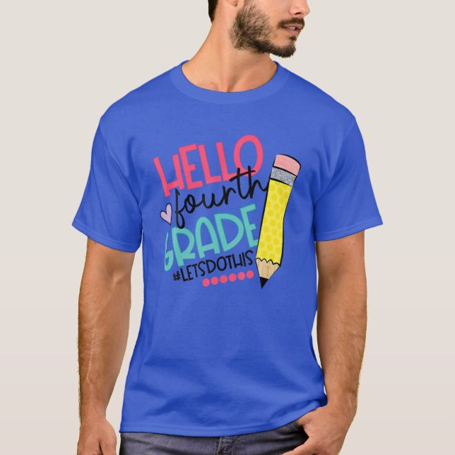 Camiseta Hola Estudiantes De Cuarto Grado (Anverso)