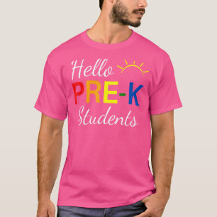 Camiseta Hola Estudiantes De Preescolar De Vuelta Al Profes