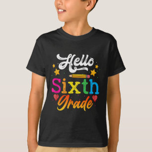 Camiseta Hola estudiantes de sexto grado Educación Estudio