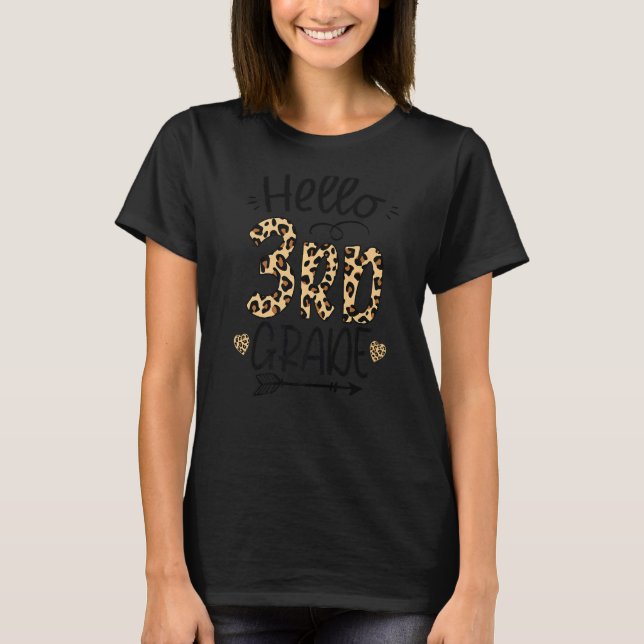 Camiseta Hola, estudiantes de tercer curso de Leopard de vu (Anverso)