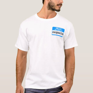 Camiseta Hola etiqueta conocida Sasquatch