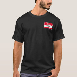 Camiseta ¡Hola... Etiqueta de nombre de la asociación