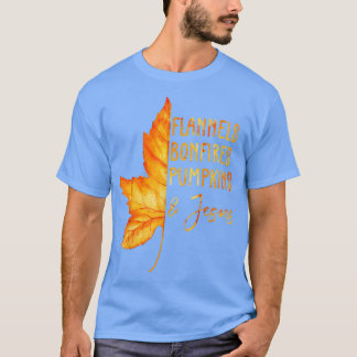 Camiseta Hola Fall Flanels Bonfires Calabazas De Incendios