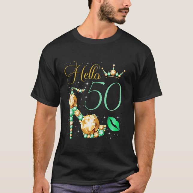 Camiseta Hola Fiesta de cumpleaños número 50 años (Anverso)