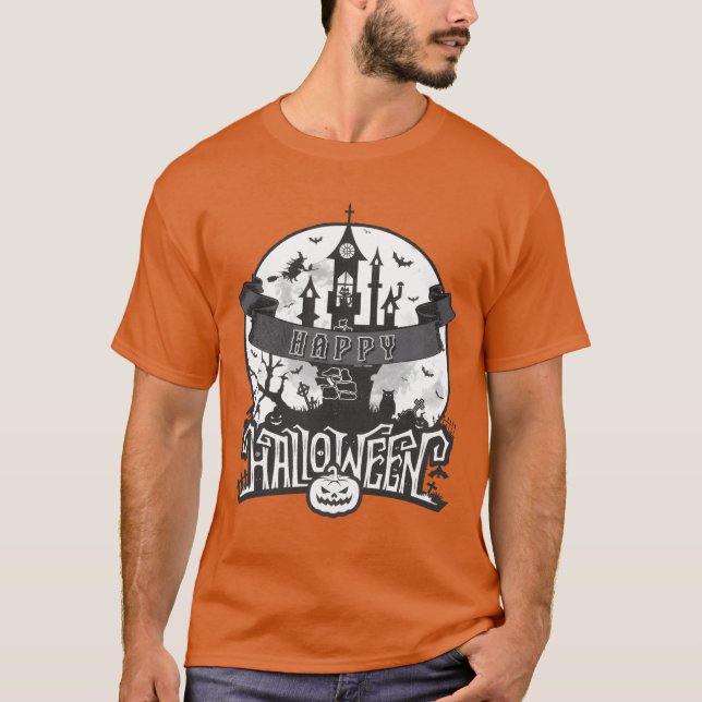 Camiseta Hola fiesta de Halloween (Anverso)