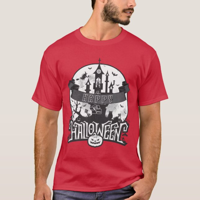 Camiseta Hola fiesta de Halloween (Anverso)
