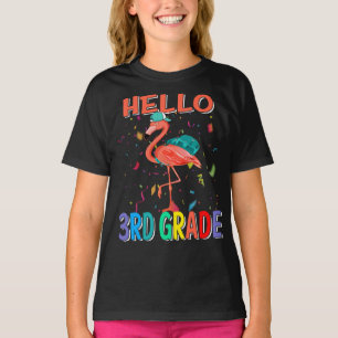 Camiseta Hola Flamingo de 3er grado de vuelta a la escuela