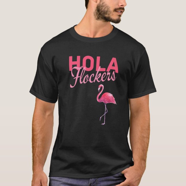 Camiseta Hola Flockers Flamingo (Anverso)