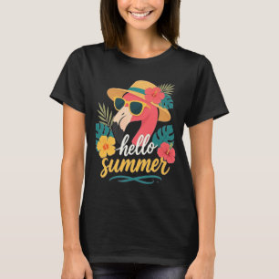 Camiseta Hola Floral Flamenco Tropical Verano