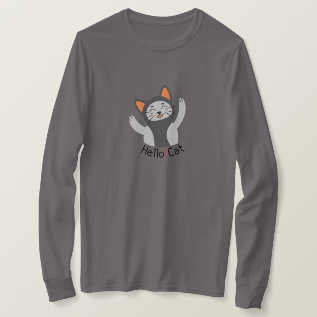 Camiseta Hola, gato (Anverso del diseño)