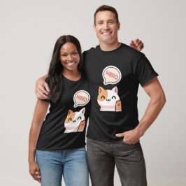 Camiseta hola gato.