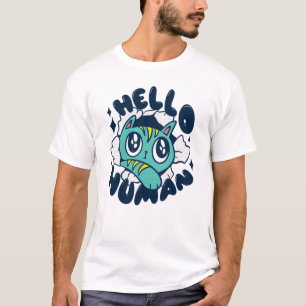 Camiseta Hola gato humano