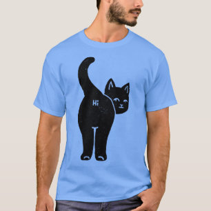 Camiseta Hola gato negro Minimalista por Tobe Fonseca