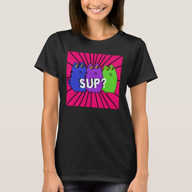 Camiseta Hola gatos geniales (Anverso)