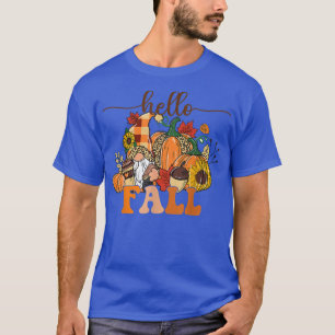 Camiseta Hola Gnomes CaídosLeopardo De La Calabaza Otoño Pa