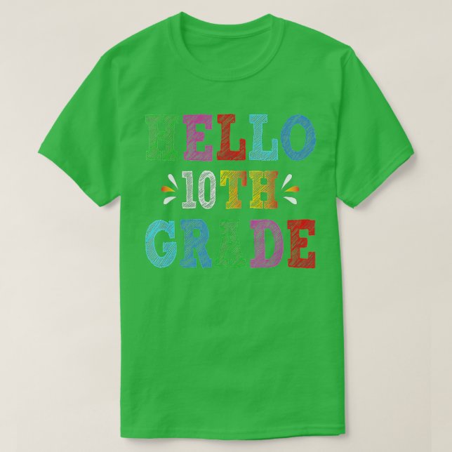 Camiseta Hola Grado 10 Grado Gracioso de vuelta a los regal (Diseño del anverso)