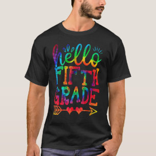 Camiseta Hola Grado 5 Volver A La Escuela Tye Dye Graphic