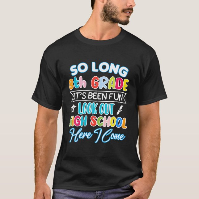 Camiseta Hola, Grado 8 Diversión De Graduación De Secundari (Anverso)