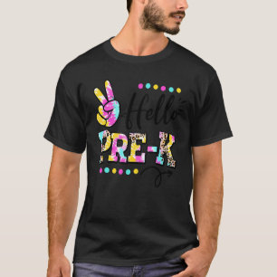 Camiseta Hola Grado Preescolar Primer Día De La Paz Día Dy