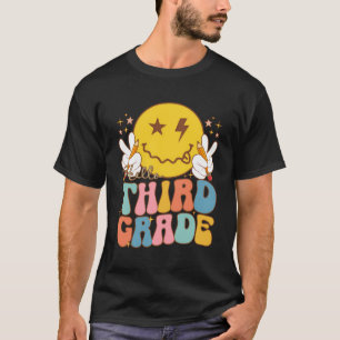 Camiseta Hola Grado Tercer Grado Funny Sonríe Cara 3er Grad