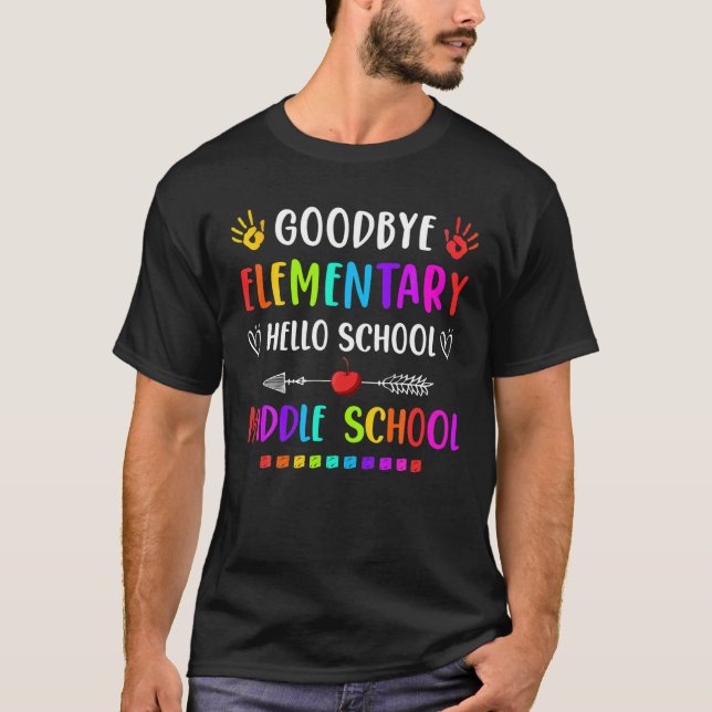 Camiseta Hola Graduación de secundaria Adiós Elemental (Anverso)
