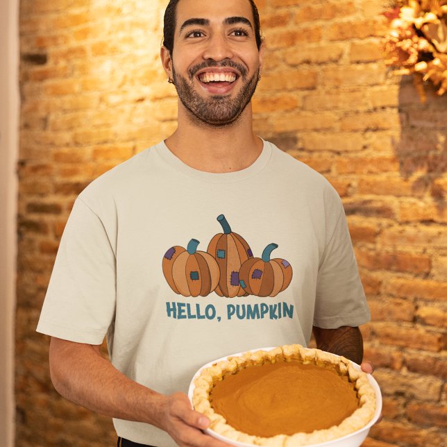 Camiseta Hola, gráfico de la caída de la calabaza otoño (Subido por el creador)